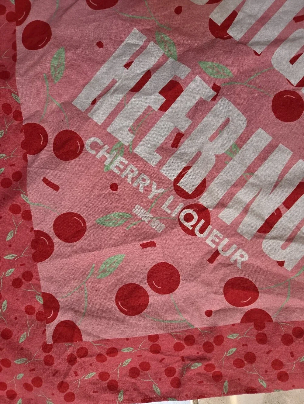Cherry Liqueur Cherry Print Bandana Scarf Pink Coquette Y2K Retro